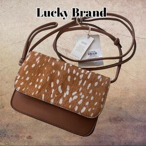 Lucky Brand Handbag in brown and spotted shearling